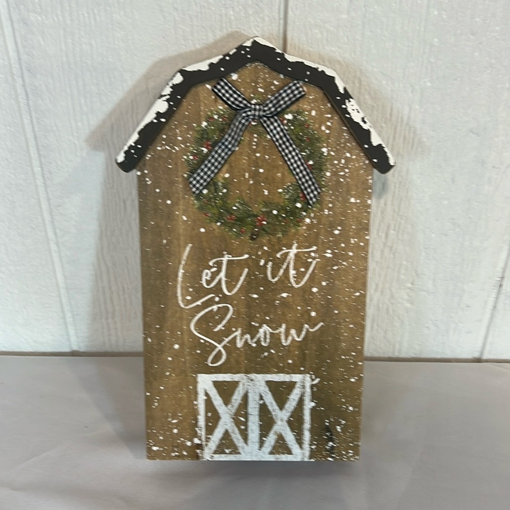 Christmas Decor Let It Snow Barn Decor
